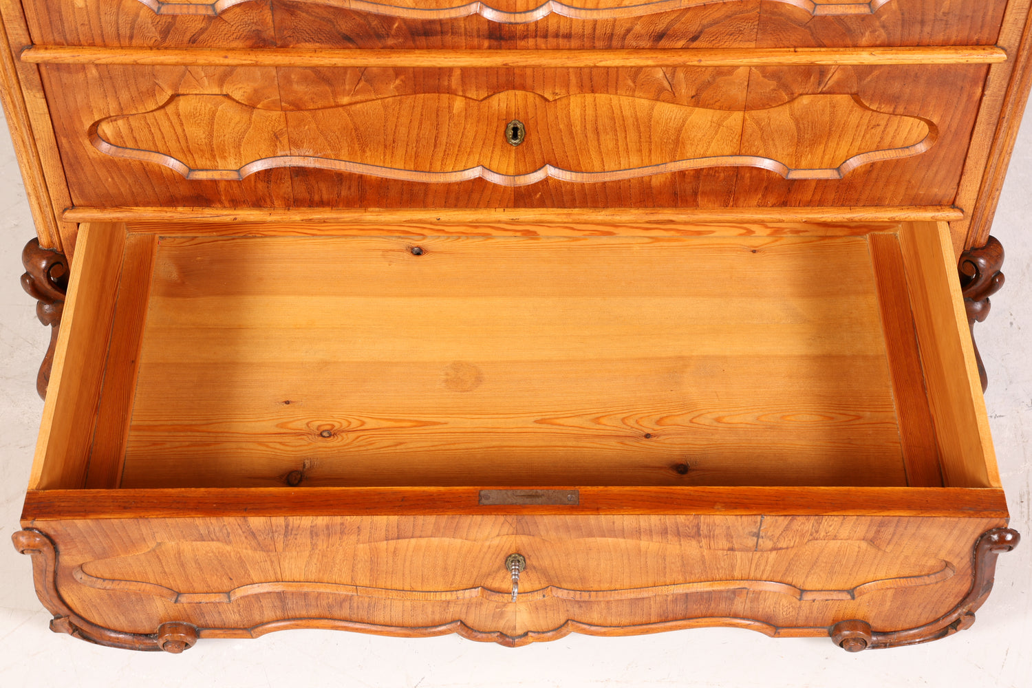 Edler Louis Philippe Sekretär um 1880 Gründerzeit Antik Vertiko Schrank Chiffoniere Schubladenkommode