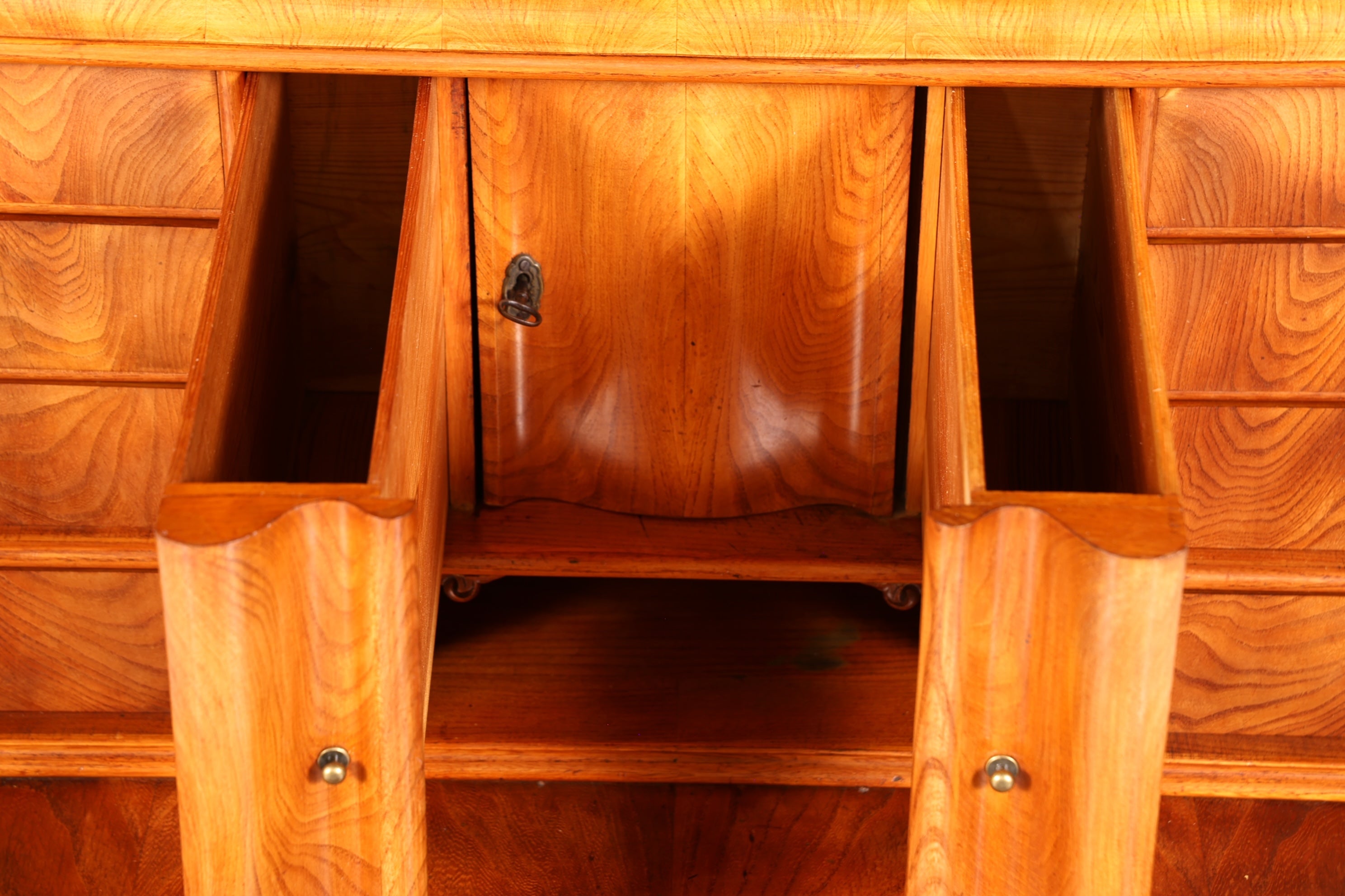 Edler Louis Philippe Sekretär um 1880 Gründerzeit Antik Vertiko Schrank Chiffoniere Schubladenkommode