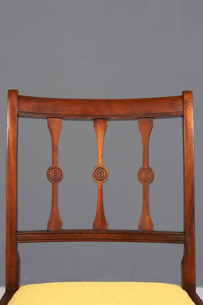 4x Edle Englische Stühle Englisch Dining Chairs Antik 60s Küchenstühle Stuhlset Esszimmer Stühle