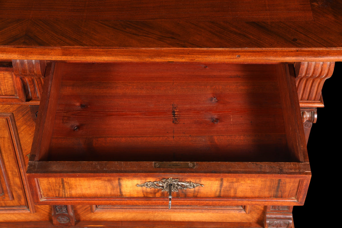 Wunderschöner Gründerzeit Sideboard Antik Nussbaum Schrank Kommode um 1890
