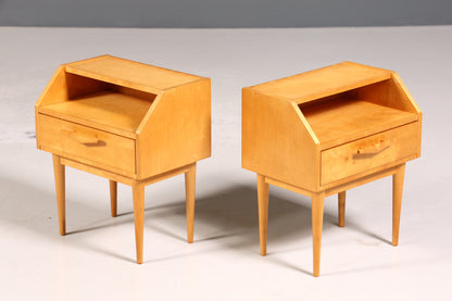 Traumhafte Hellerau Kommode Mid Century Nachttisch echt Holz Beistelltisch VEB Möbel 1 von 2