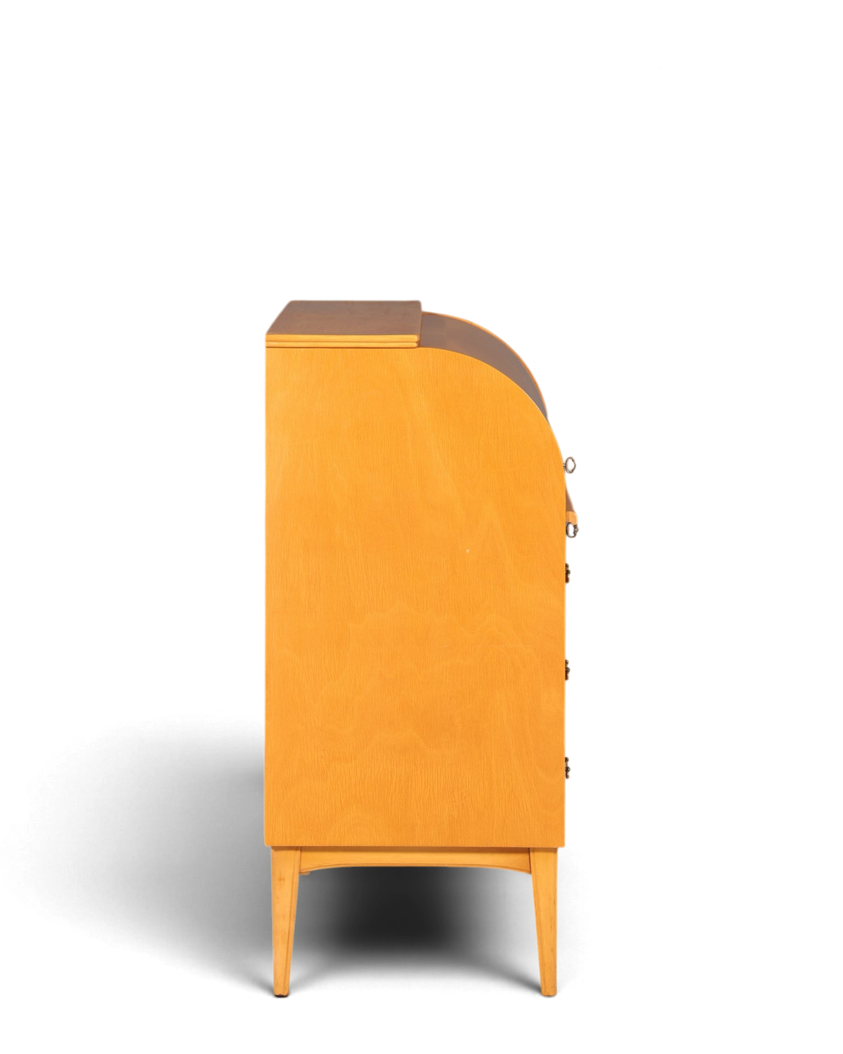 Stilvoller Mid Century Rollladen Sekretär echt Holz Büro Schrank Vintage Schreibkommode