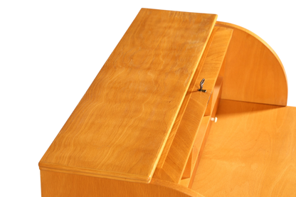 Stilvoller Mid Century Rollladen Sekretär echt Holz Büro Schrank Vintage Schreibkommode