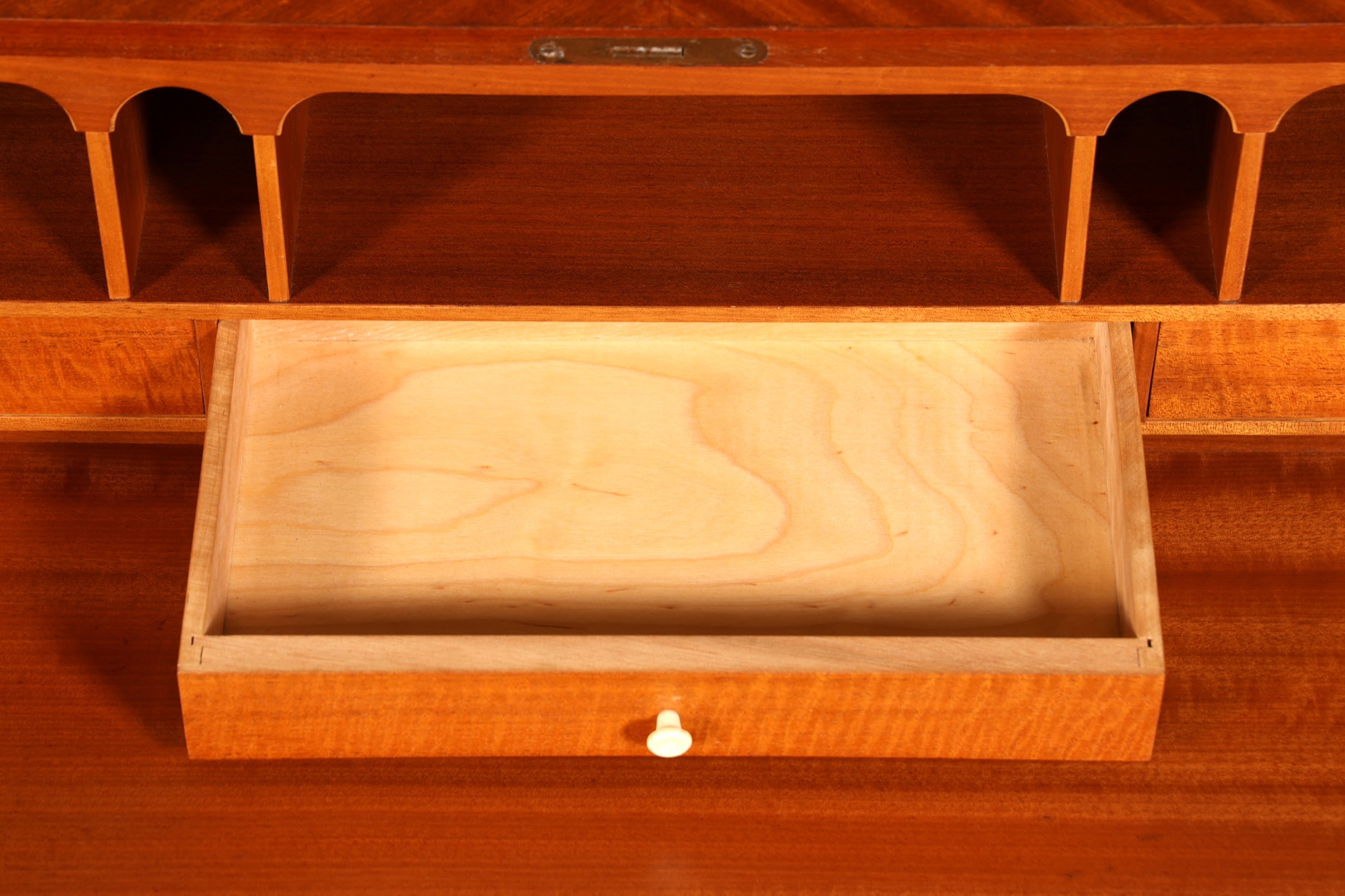 Wunderschöner Mid Century Rollladen Sekretär echt Holz Büro Schrank Vintage Schreibkommode