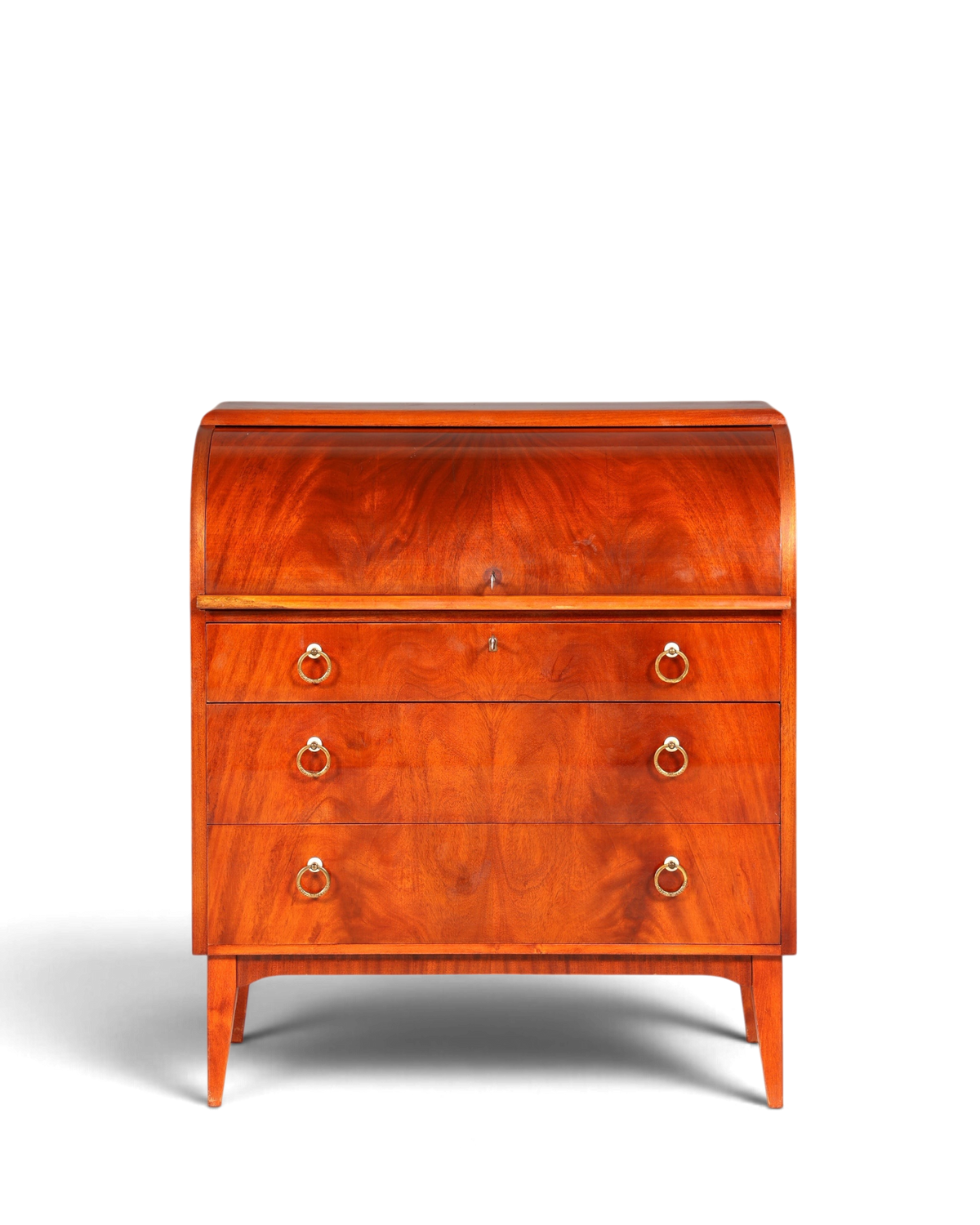 Traumhafter Mid Century Rollladen Sekretär echt Holz Büro Schrank Vintage Schreibkommode