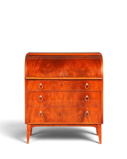 Traumhafter Mid Century Rollladen Sekretär echt Holz Büro Schrank Vintage Schreibkommode