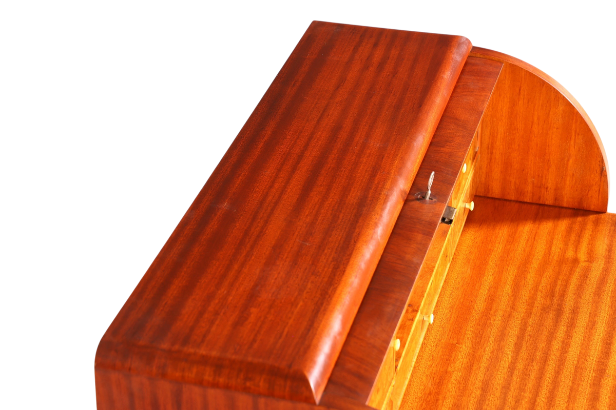 Traumhafter Mid Century Rollladen Sekretär echt Holz Büro Schrank Vintage Schreibkommode