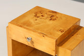 2x Wunderschöne Art Deco Stil Beistelltische Birke Ablagetisch Set Nachttische Kommode