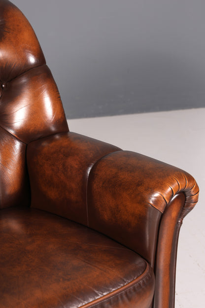 Stilvoller Original Chesterfield Sessel Englischer Armlehnsessel Englisch Herrensessel 3 von 3