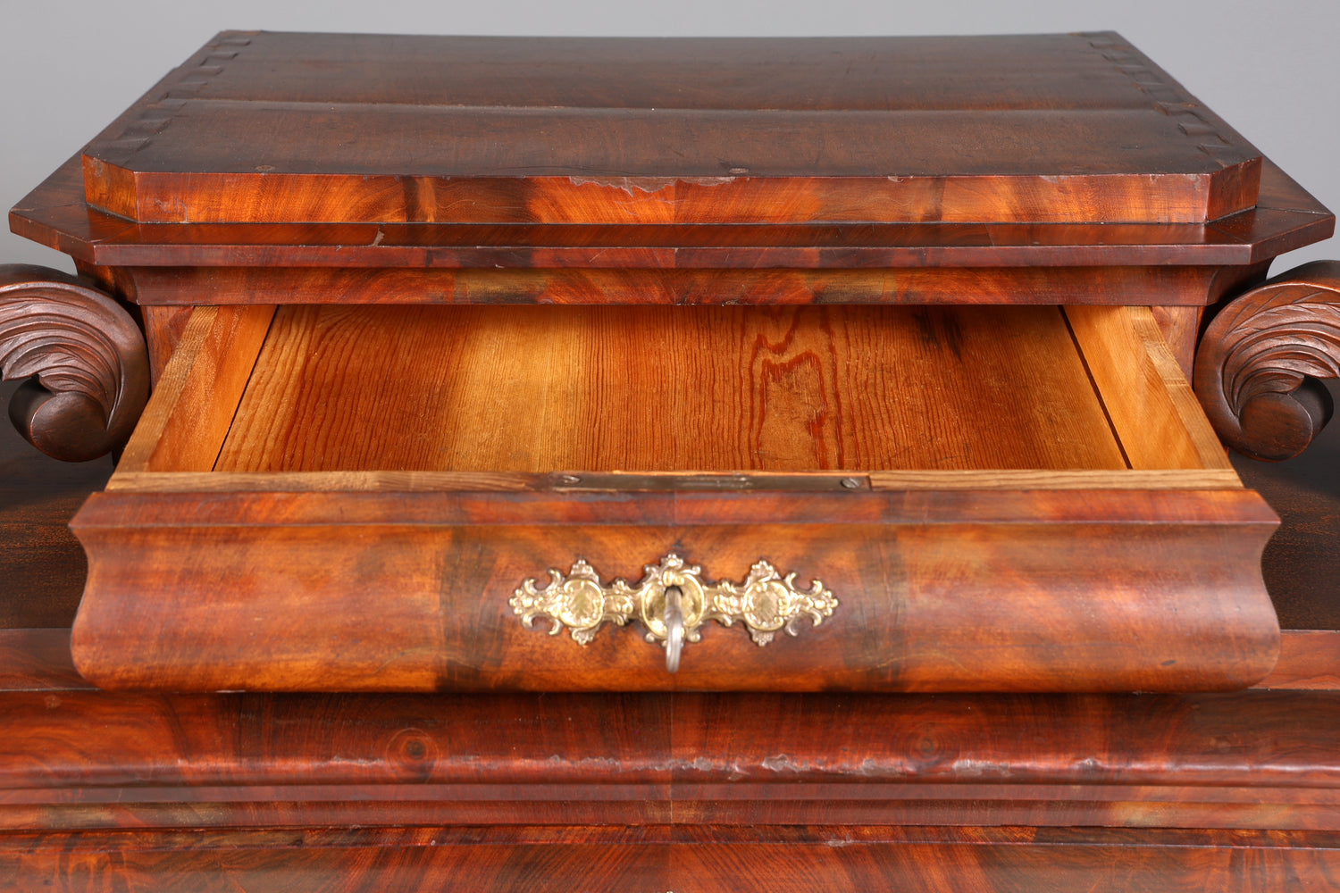 Edler Louis Philippe Sekretär Antik Biedermeier Vertiko Highboard Antik Schreibtisch Kommode