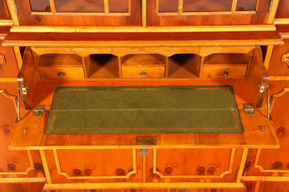 Dreamlike English display cabinet, bookcase, buffet, antique style, English yew, glass display case, library