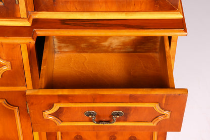 Dreamlike English display cabinet, bookcase, buffet, antique style, English yew, glass display case, library