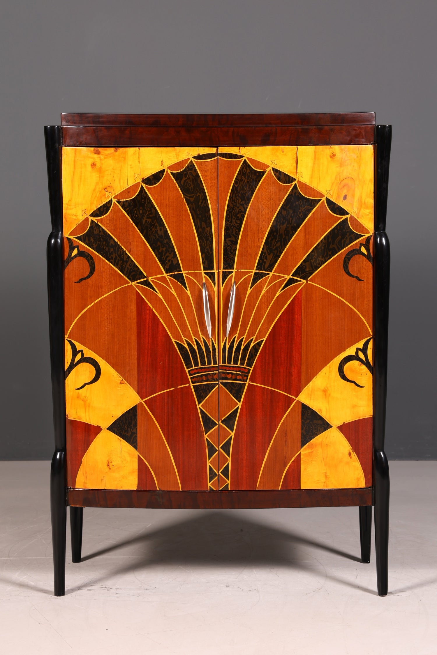 Wunderschönes Art Deco Stil Highboard Schrank Kommode Vertiko Sun Cabinet