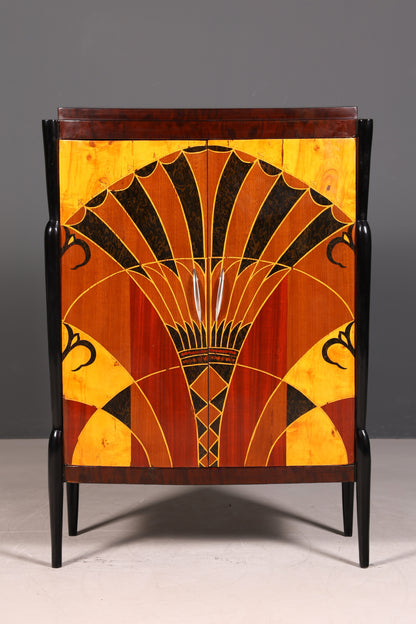 Wunderschönes Art Deco Stil Highboard Schrank Kommode Vertiko Sun Cabinet