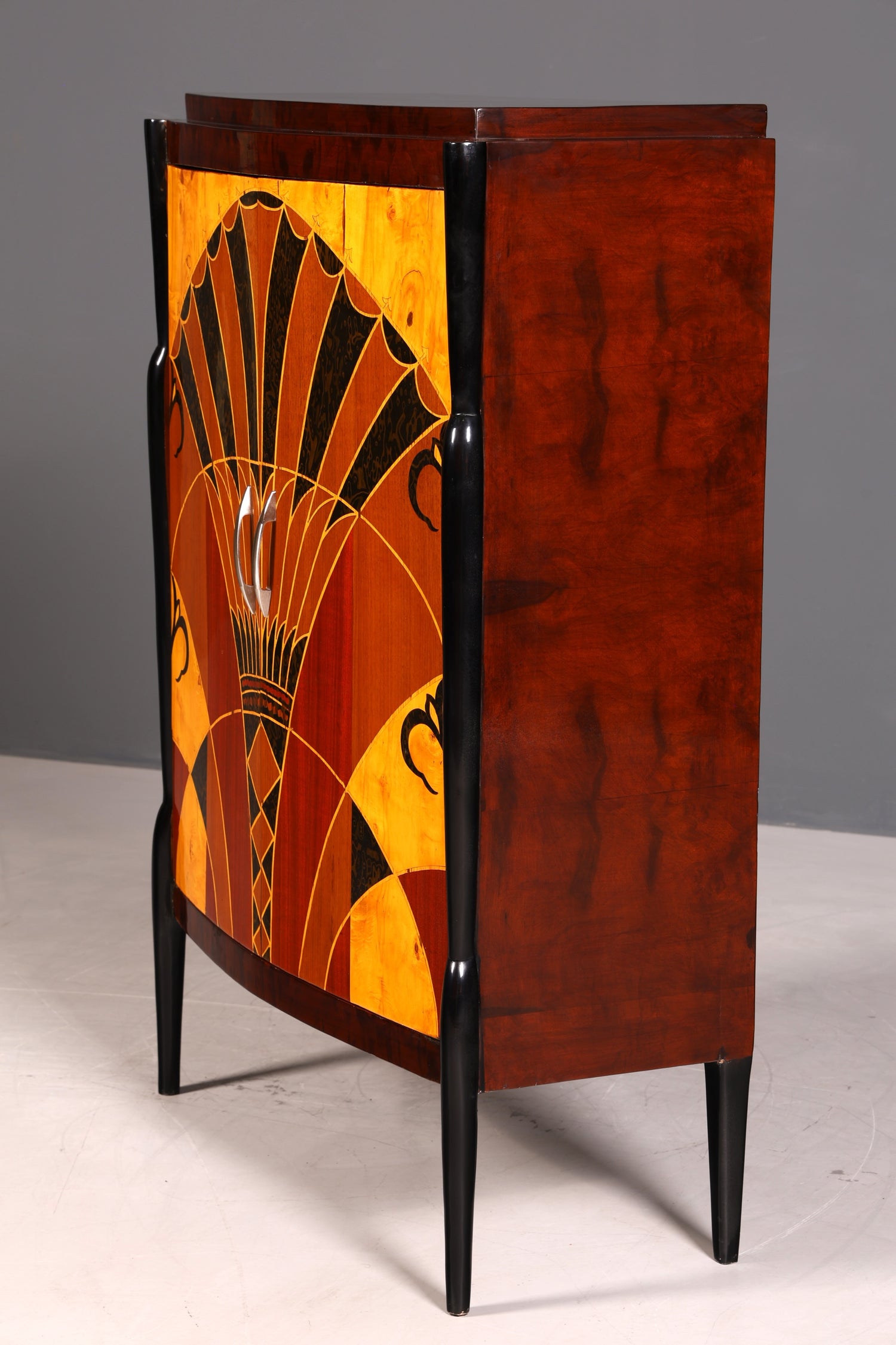Wunderschönes Art Deco Stil Highboard Schrank Kommode Vertiko Sun Cabinet