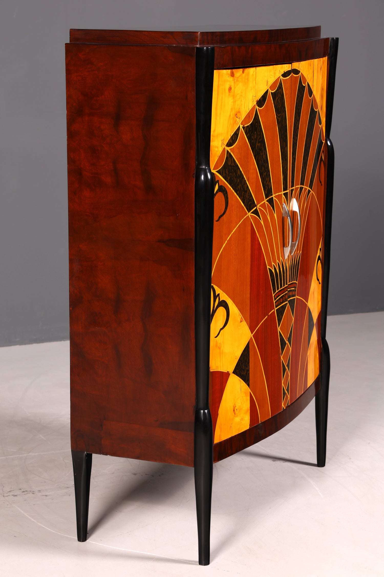 Wunderschönes Art Deco Stil Highboard Schrank Kommode Vertiko Sun Cabinet