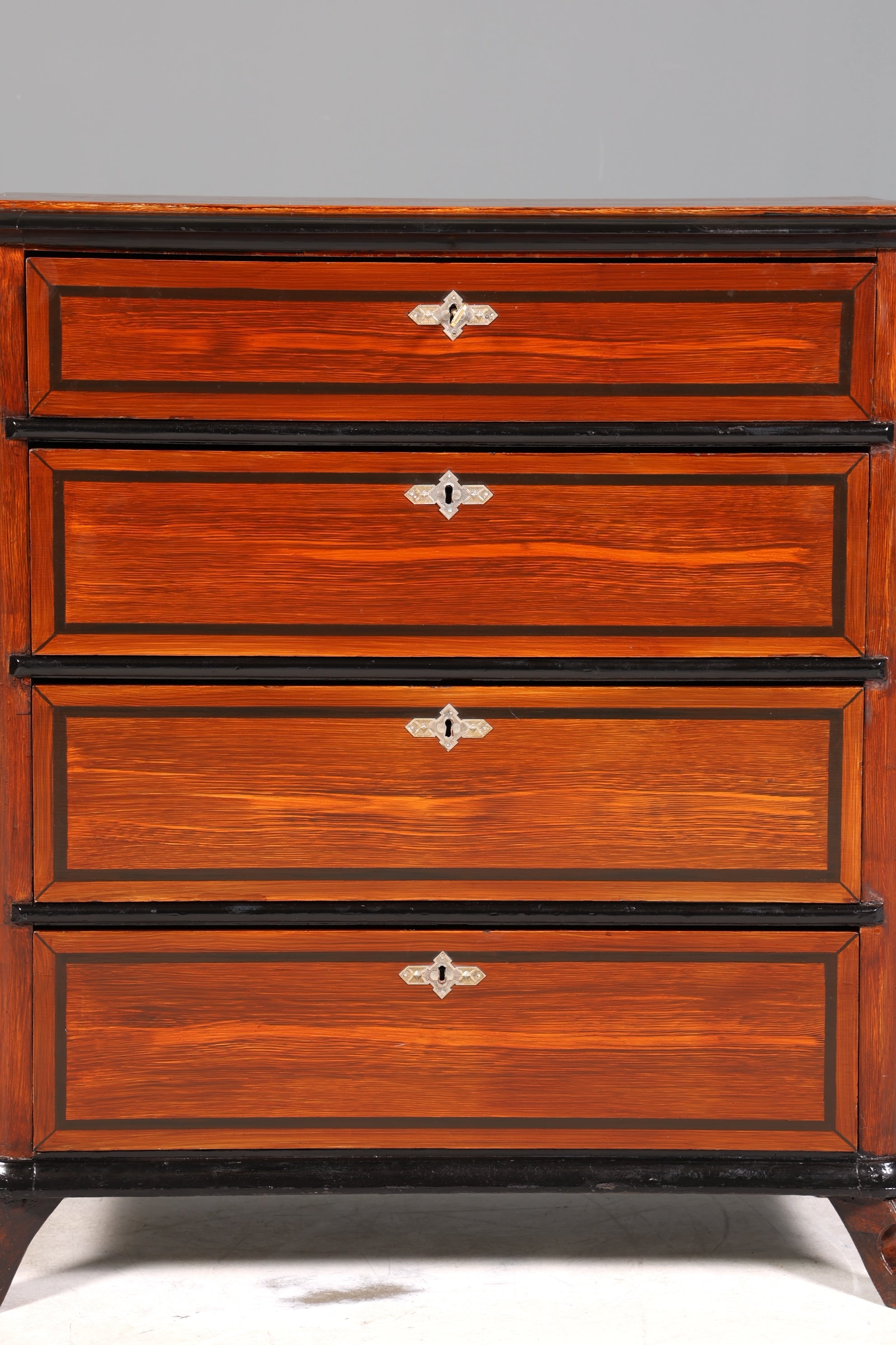 Edle Louis Philippe Kommode um 1880 Biedermeier Antik Mahagoni Sideboard Schubladen Kommode