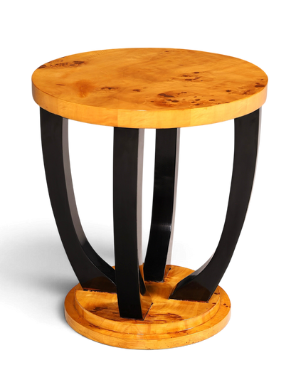 Wunderschöner Art Deco Stil Beistelltisch Antik Stil Tisch Luxus Couchtisch Birke Ablagetisch