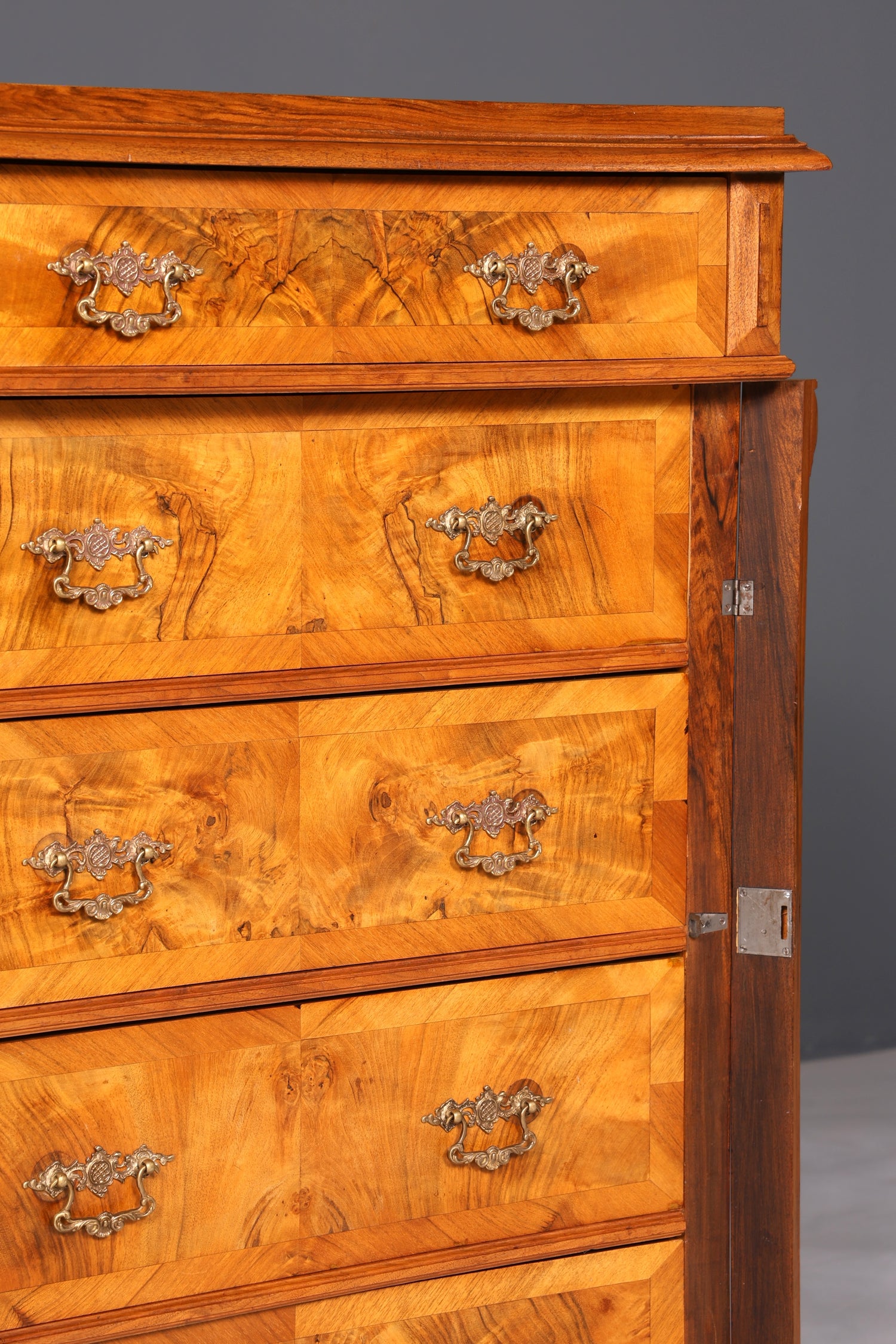 F898 Finish cm Wunderschöne Gründerzeit Kommode Jugendstil Vertiko Schubladenkommode Antik Wäschekommode