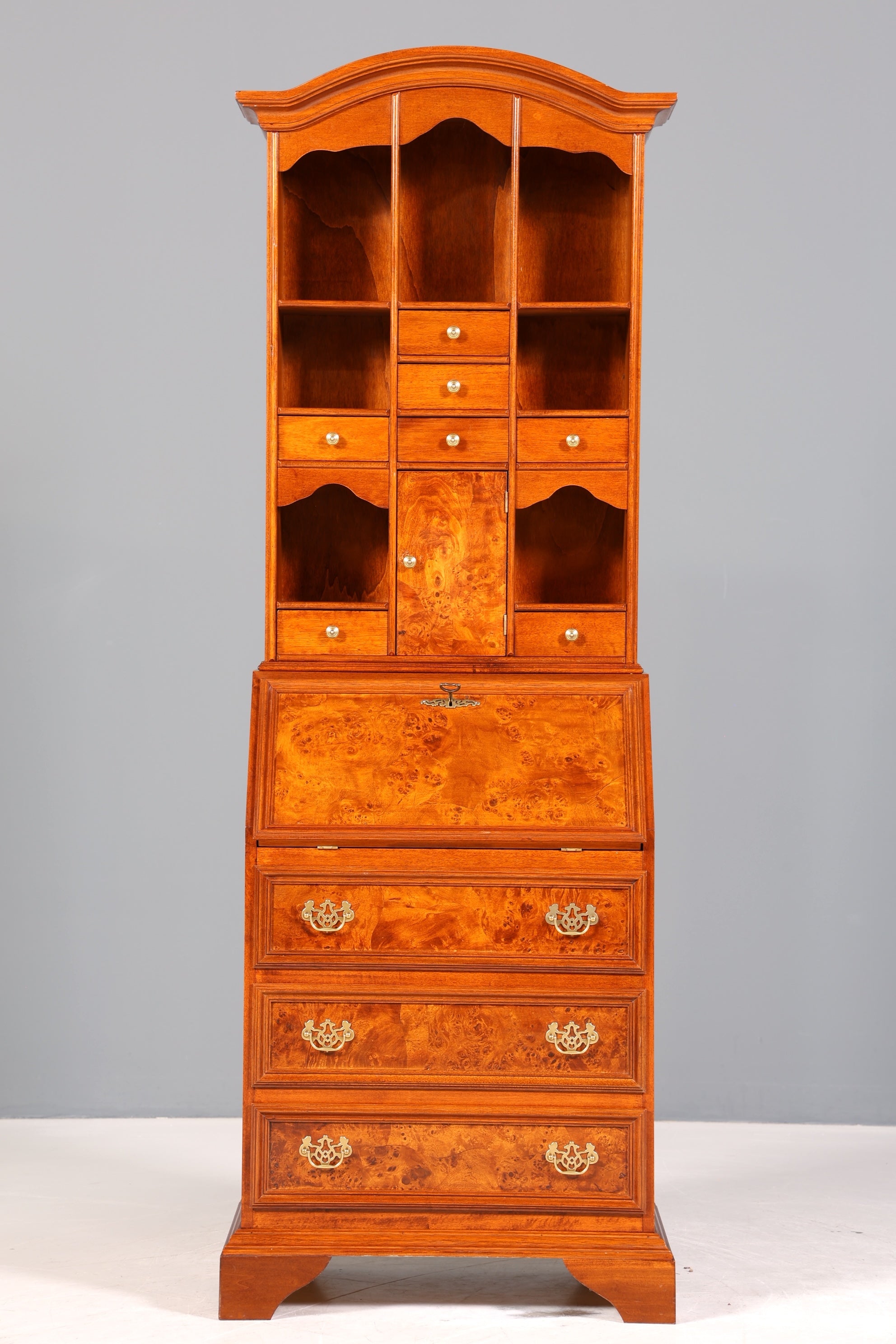 Wunderschöner Englischer Sekretär Büro Aufsatzsekretär Antik 60S Schrank UK