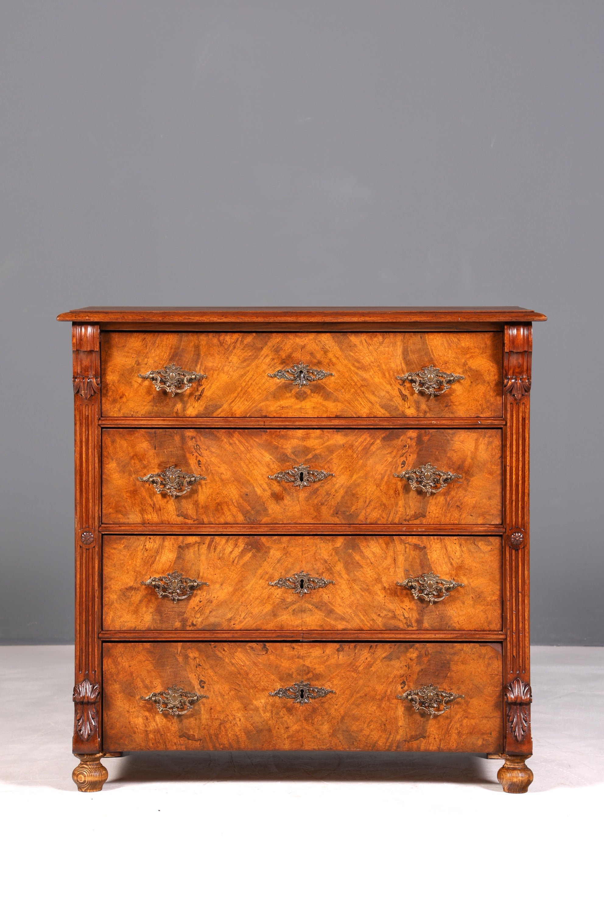 F904 Finish cm Wunderschöne Gründerzeit Kommode Jugendstil Antik Sideboard Schubladenkommode Wäschekommode