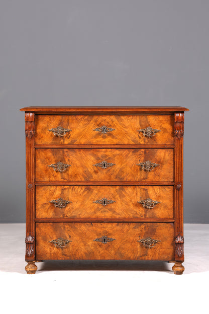 F904 Finish cm Wunderschöne Gründerzeit Kommode Jugendstil Antik Sideboard Schubladenkommode Wäschekommode