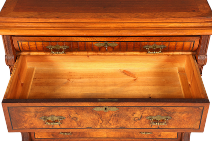 Wunderschöne Gründerzeit Kommode Louis Philippe Nussbaum Schubladen Kommode Sideboard um 1880