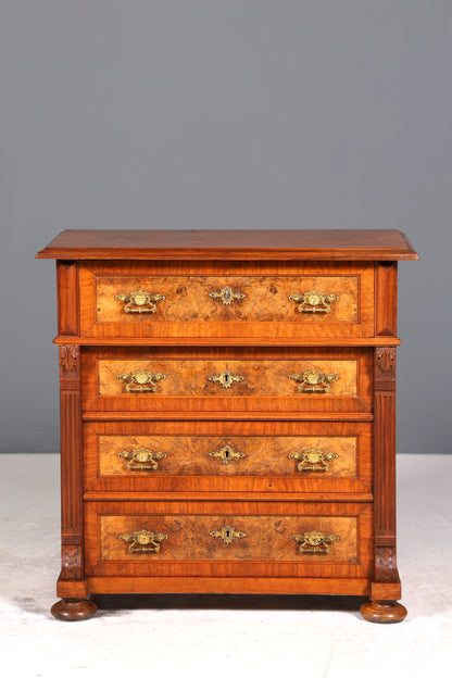 E908 Finish cm, Wunderschöne Gründerzeit Kommode Louis Philippe Nussbaum Schubladen Kommode Sideboard um 1880