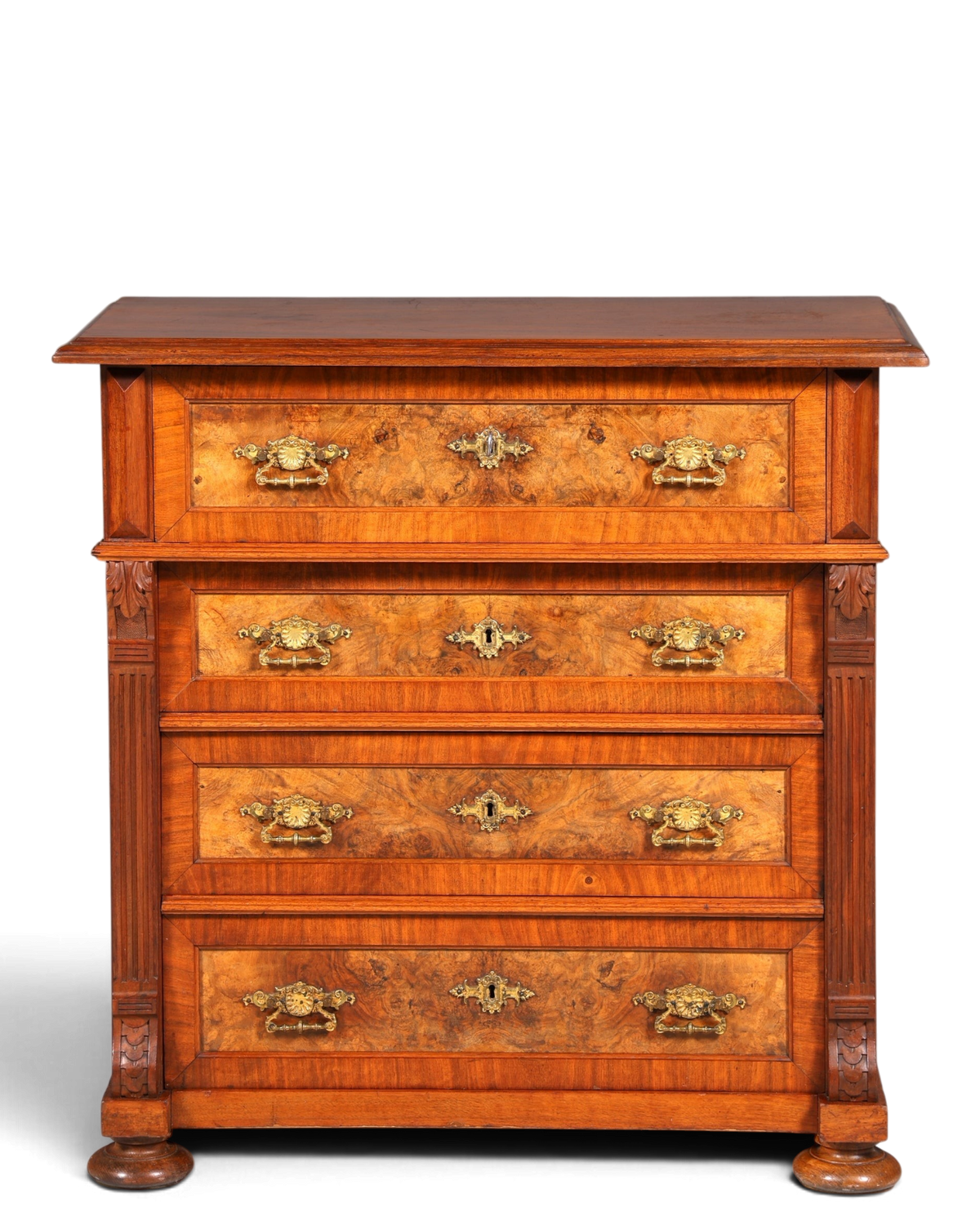 E908 Finish cm, Wunderschöne Gründerzeit Kommode Louis Philippe Nussbaum Schubladen Kommode Sideboard um 1880