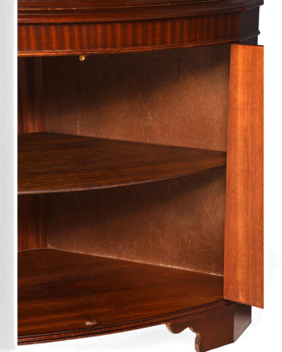 Wunderschöne Englische Eckvitrine Mahagoni Antik 60s echt Holz Schrank Eckschrank Glasvitrine