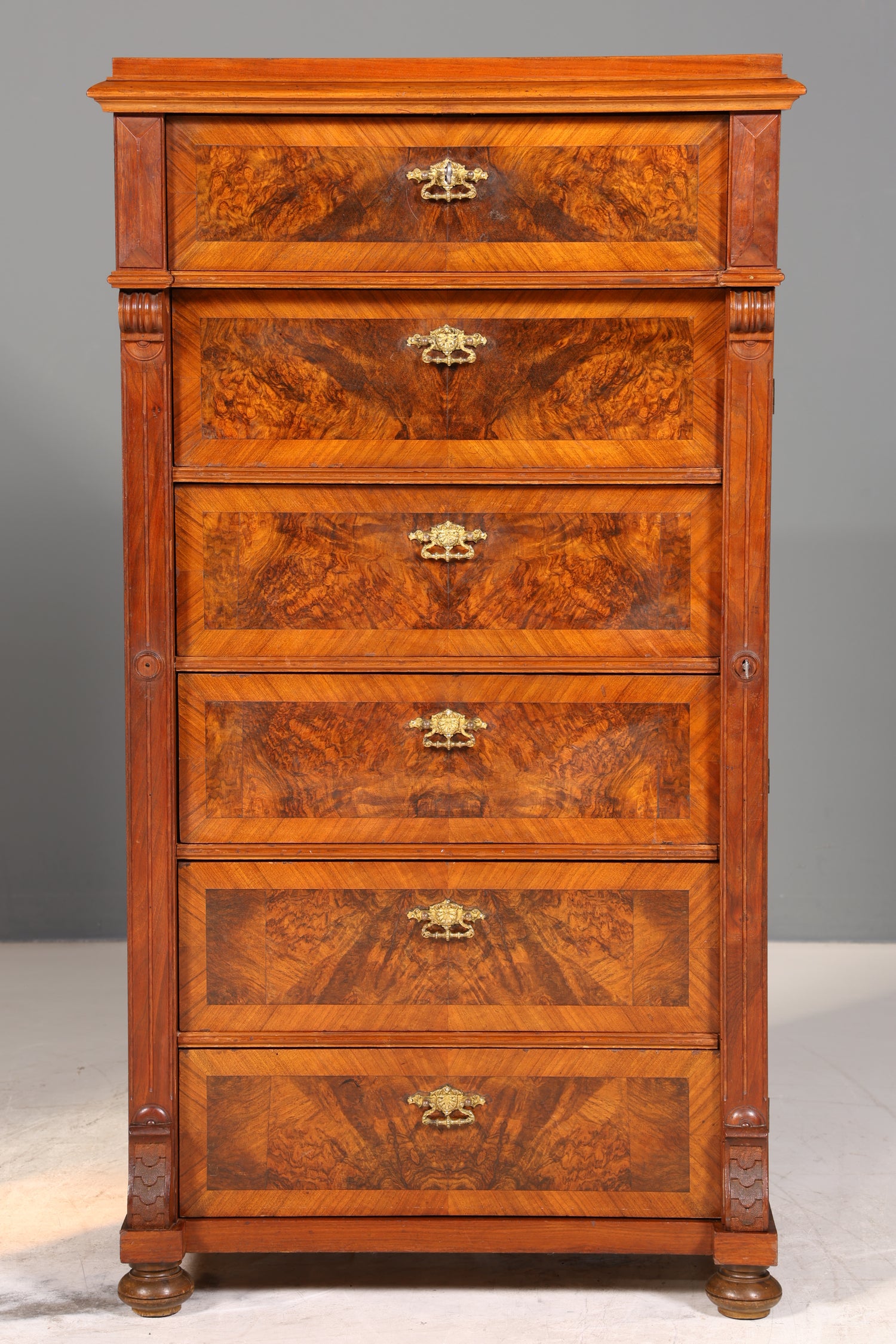 E911 Finish cm Wunderschönes Gründerzeit Vertiko Louis Philippe Kommode um 1880 Schubladenkommode