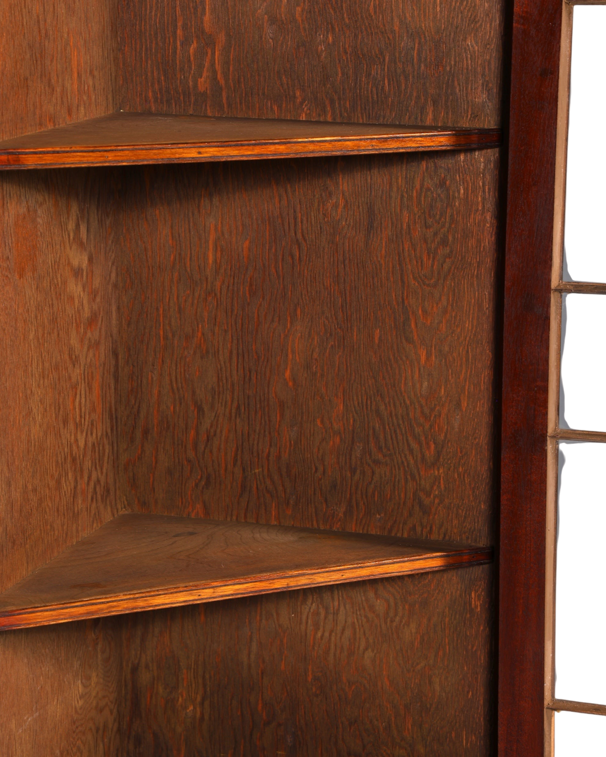 G577 Finish cm Wunderschöne Englische Eckvitrine Mahagoni Antik 60s echt Holz Schrank Eckschrank Glasvitrine (Kopie)