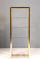 Wunderschönes Bücherregal Design by Renato Zevi Chrome Regal Mid Century Buchablage 2 von 2