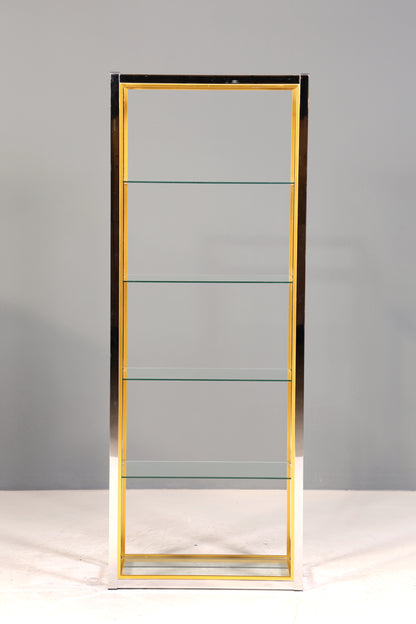 Wunderschönes Bücherregal Design by Renato Zevi Chrome Regal Mid Century Buchablage 2 von 2