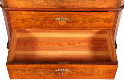 Wunderschöne Louis Philippe Chiffoniere um 1880 Gründerzeit Nussbaum Vertiko Schrank Semainier