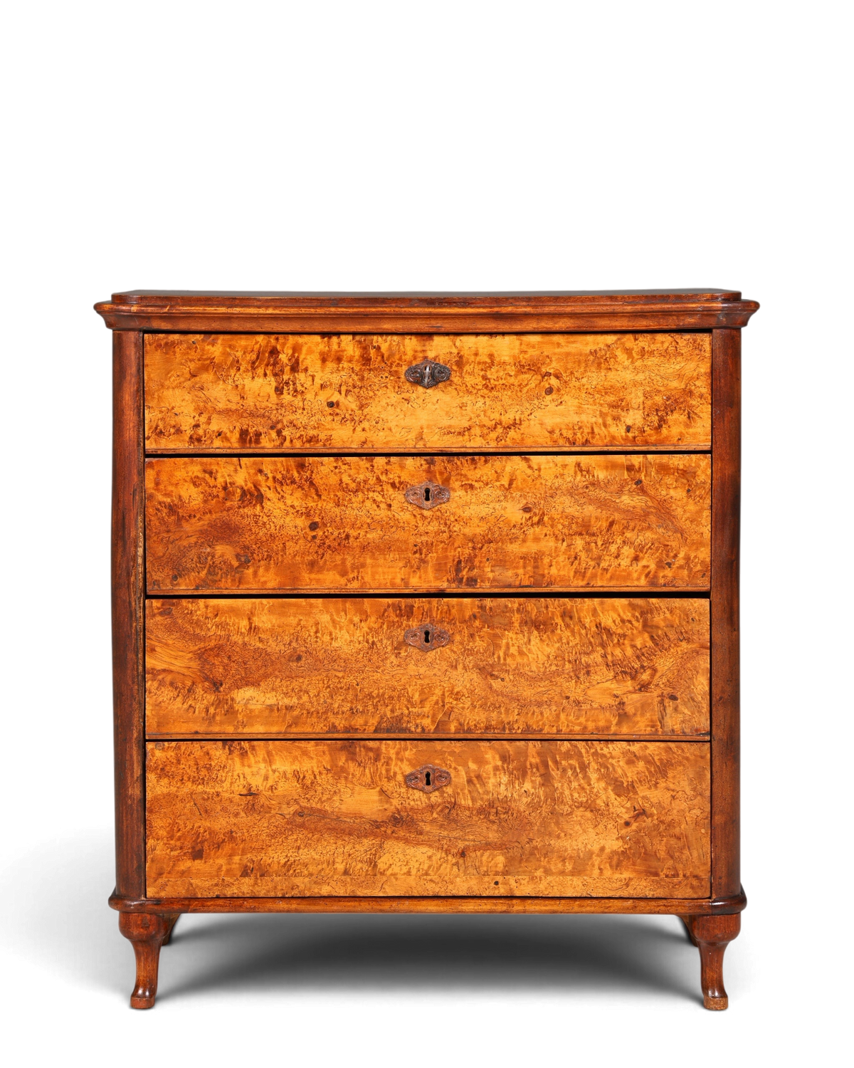 Stilvolle Louis Philippe Kommode Nussbaum Gründerzeit Schubladenkommode um 1890