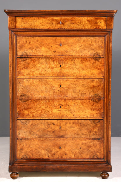 F941 Finish Wunderschönes Gründerzeit Vertiko Louis Philippe Kommode um 1880 Schubladenkommode