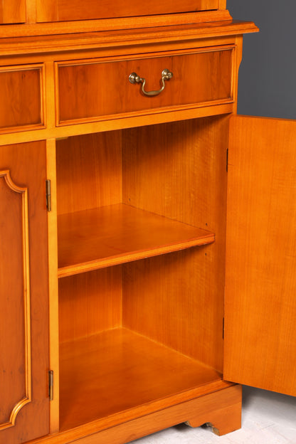 F946 Finish Wunderschöne Englische Vitrine Bücherschrank Buffet Antik Stil Englisch Eibe Glasvitrine Bibliothek