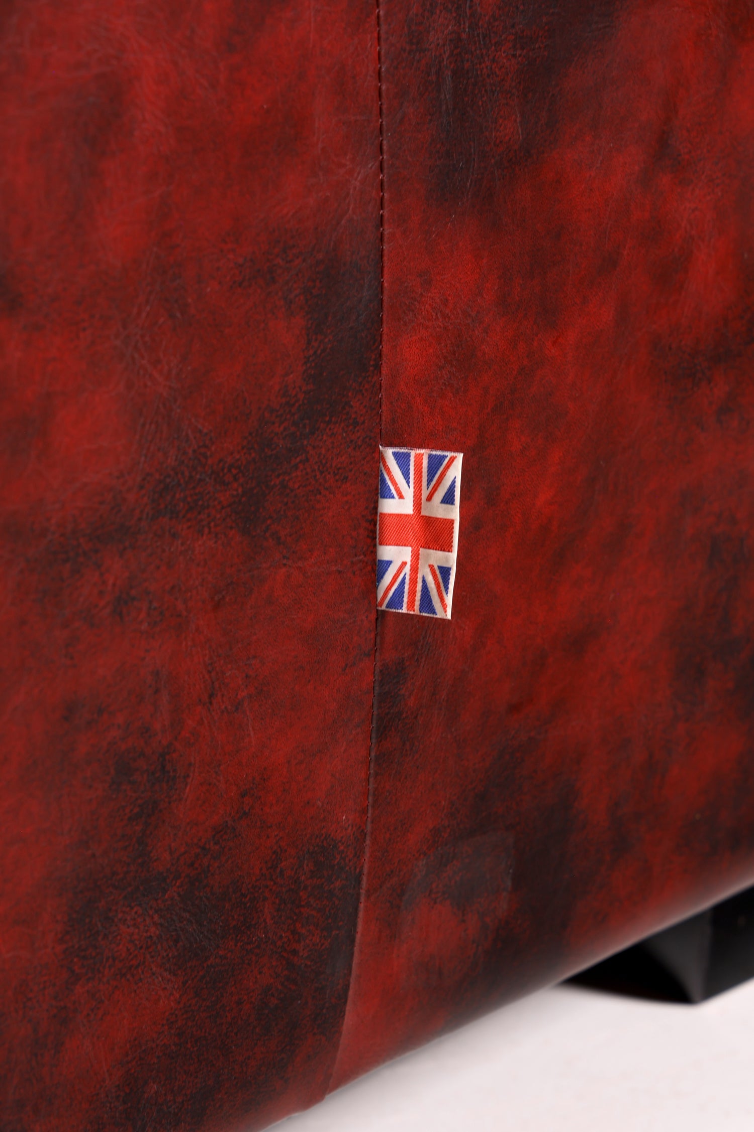 F954 Finish cm Wunderschönes Original Chesterfield Sofa 3- Sitzer echt Leder Oxblood Couch Englisch