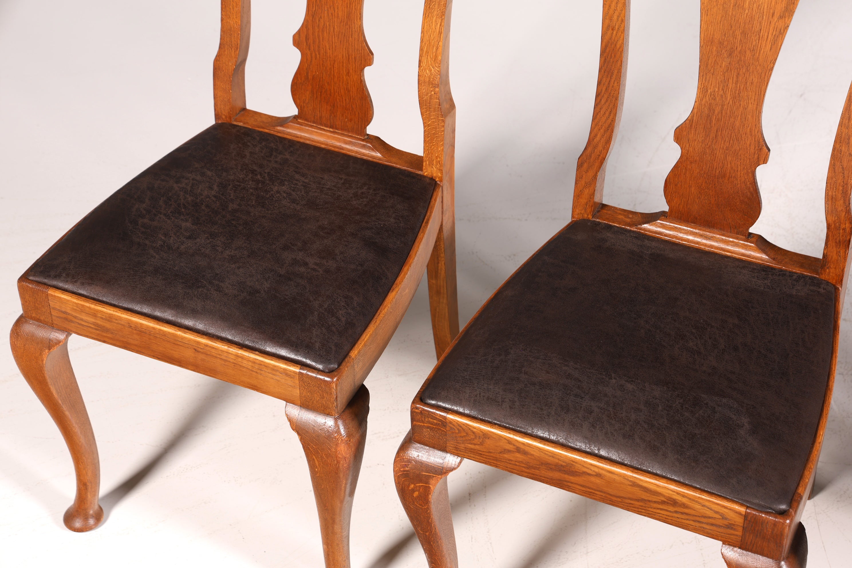 6x Wunderschöne Jugendstil Stühle um 1910 Antik Stuhl Set Chippendale Küchenstühle Esszimmer Stühle