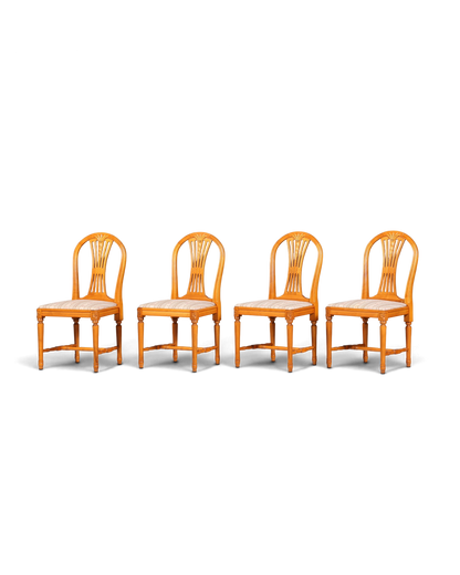 4x Traumhafte Stühle im Gustavianischem Stil Englisch Küchenstühle Antik Stil Esszimmer Stuhl Set