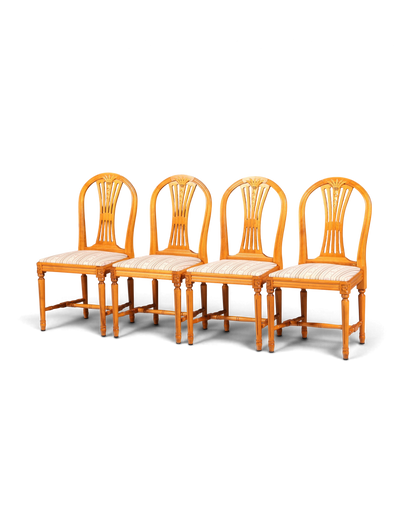 4x Traumhafte Stühle im Gustavianischem Stil Englisch Küchenstühle Antik Stil Esszimmer Stuhl Set