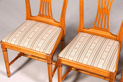 4x Dreamy chairs in Gustavian style English kitchen chairs antique style dining room chair set