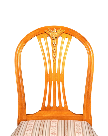 4x Traumhafte Stühle im Gustavianischem Stil Englisch Küchenstühle Antik Stil Esszimmer Stuhl Set