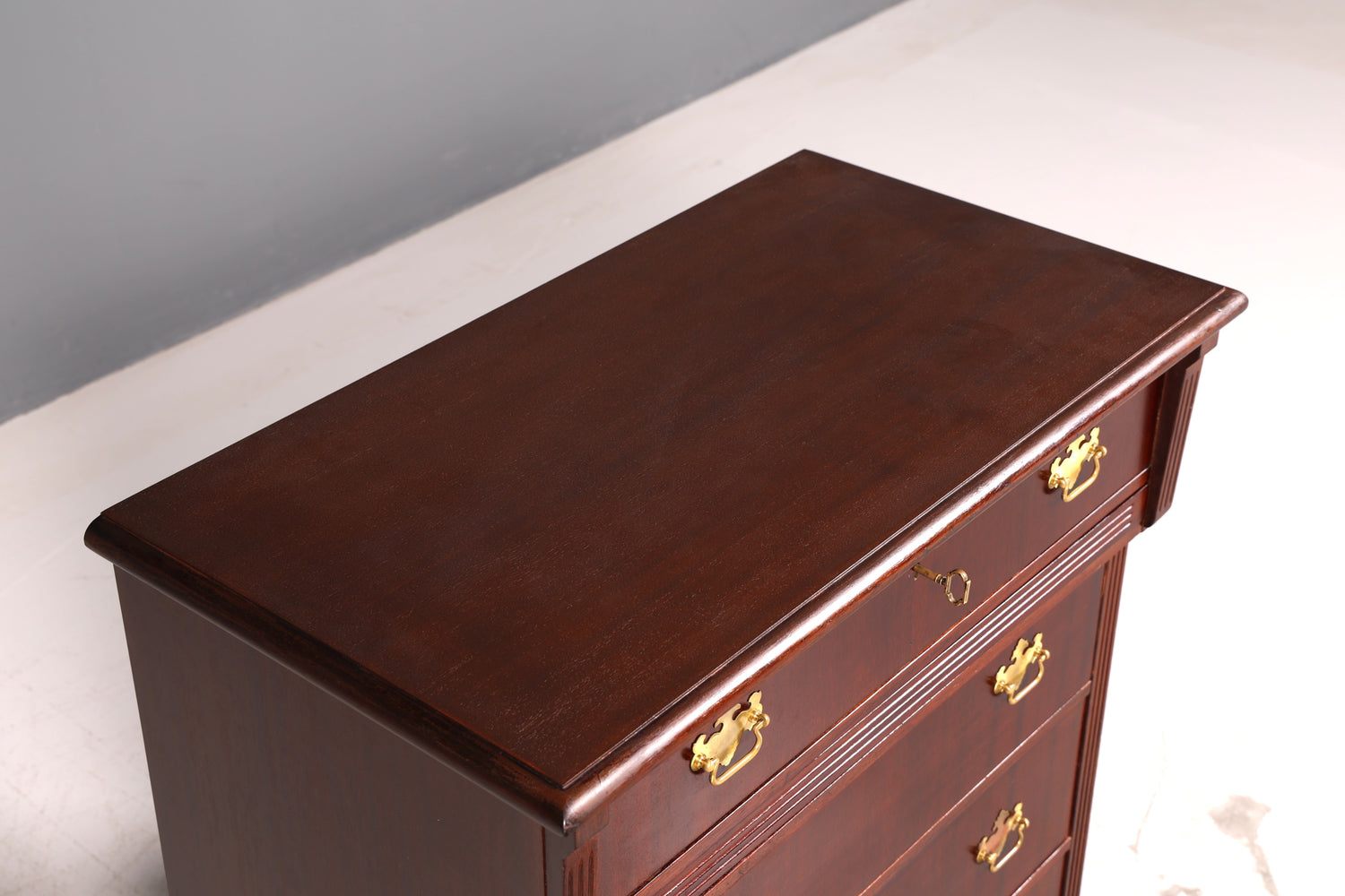 Edle Englische Kommode Mahagoni Schubladenkommode 60s Sideboard Wäschekommode Vintage