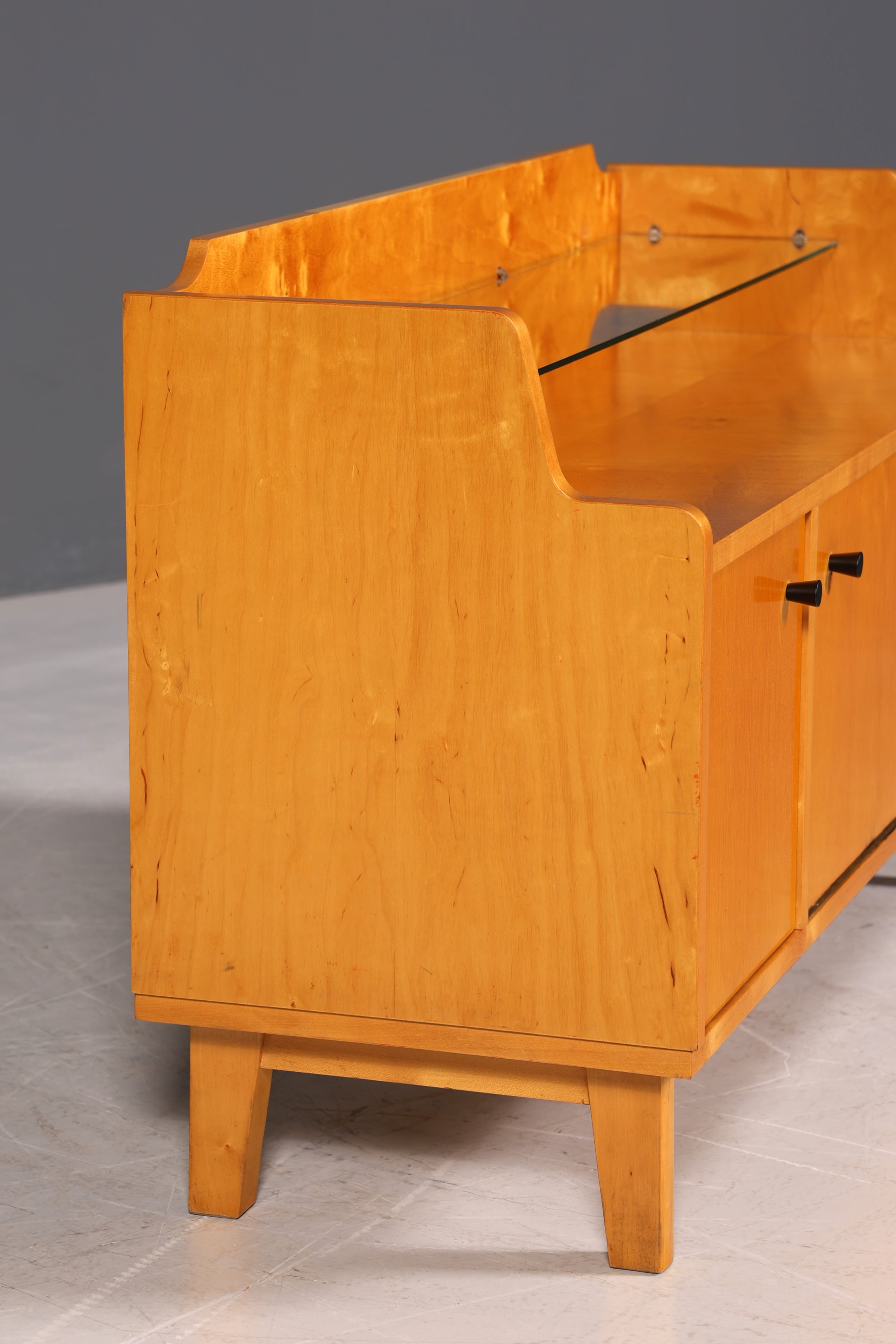 F966 Finish cm Wunderschönes Mid Century Kommode Vintage TV Sideboard 60s Schrank Flurkommode Klappschrank