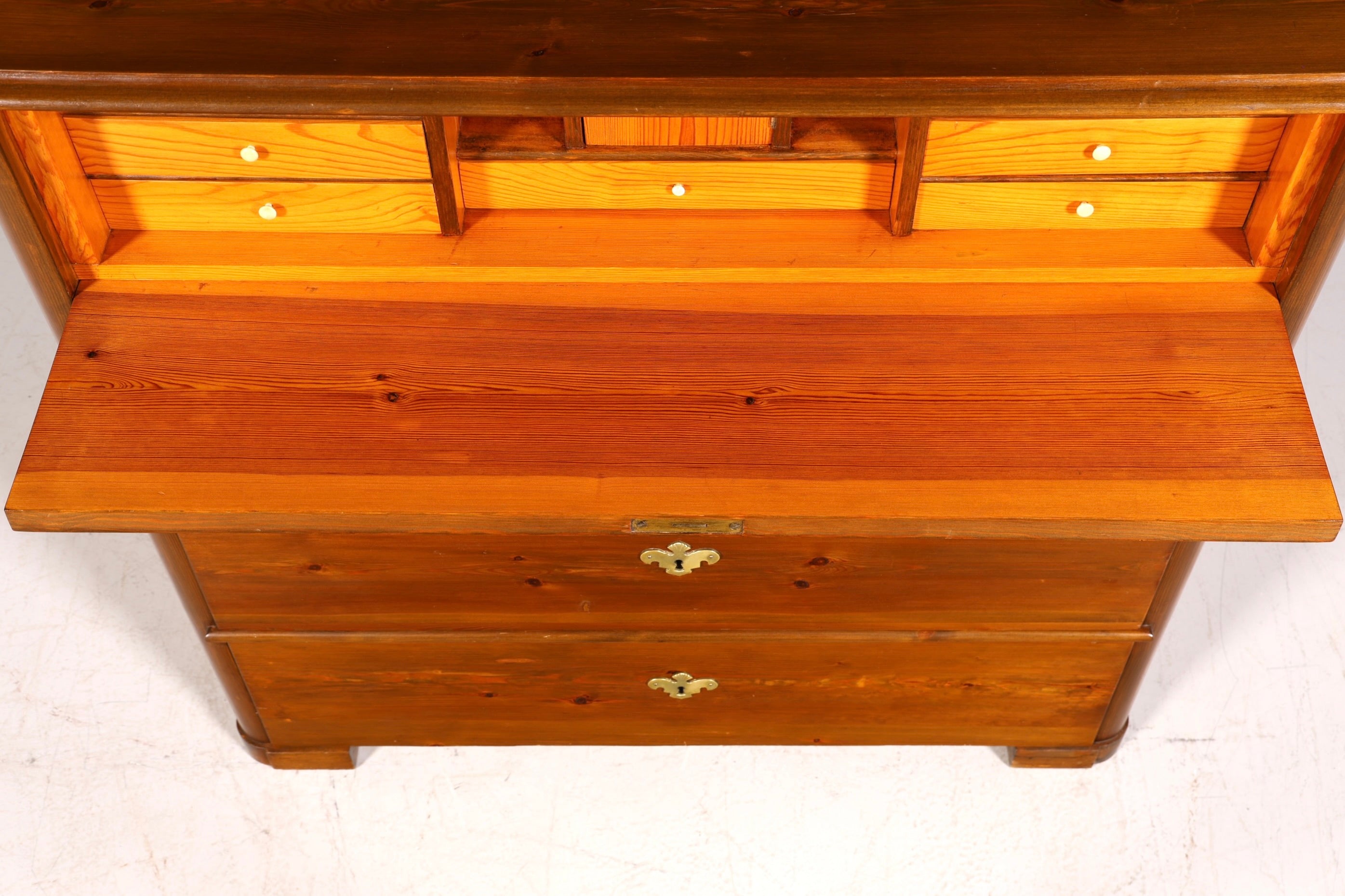 F970 Finish cm Stilvolle Louis Philippe Kommode Nussbaum Gründerzeit Schubladenkommode um 1890