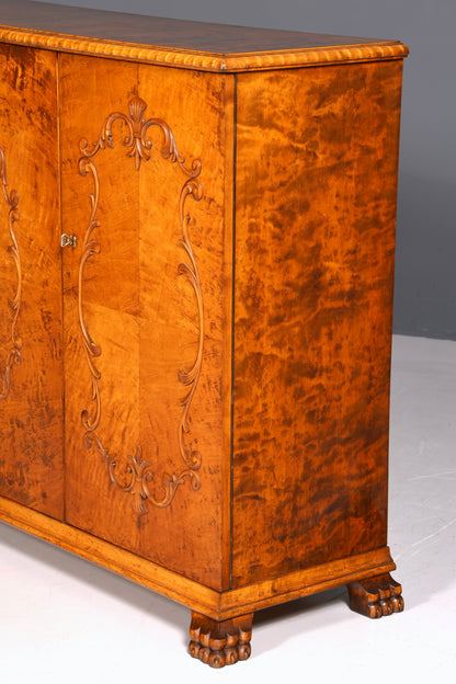 Stilvoller Original Art Deco Schrank Vertiko um 1940 Aktenschrank echt Holz Wäscheschrank Highboard