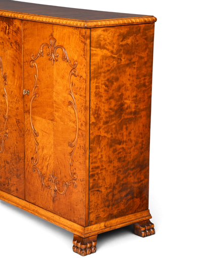 Stilvoller Original Art Deco Schrank Vertiko um 1940 Aktenschrank echt Holz Wäscheschrank Highboard
