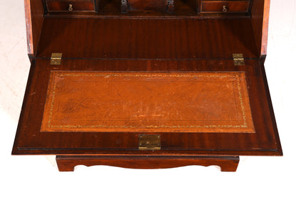 F973 Finish cm Wunderschöner Englischer Sekretär Büro Aufsatzsekretär Antik 60S Vitrinen Schrank UK